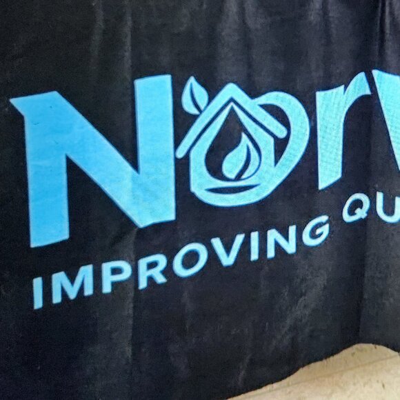 NORWEX Black TABLE CLOTH Runner with BLUE LOGO Brand New Consultant use - Picture 1 of 4